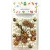 Mix Style Hair Beads Bro/Clr/Gol B6003