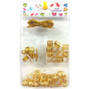 Mix Metal Beads With Gold String MC53G - Murry