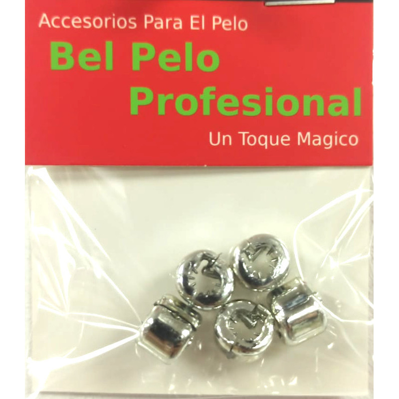 Adorno A Presión Plata 5ud - Belpelo
