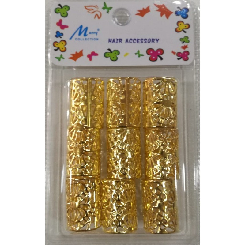 Murry Long Gold Metal Beads 4Pc In Card