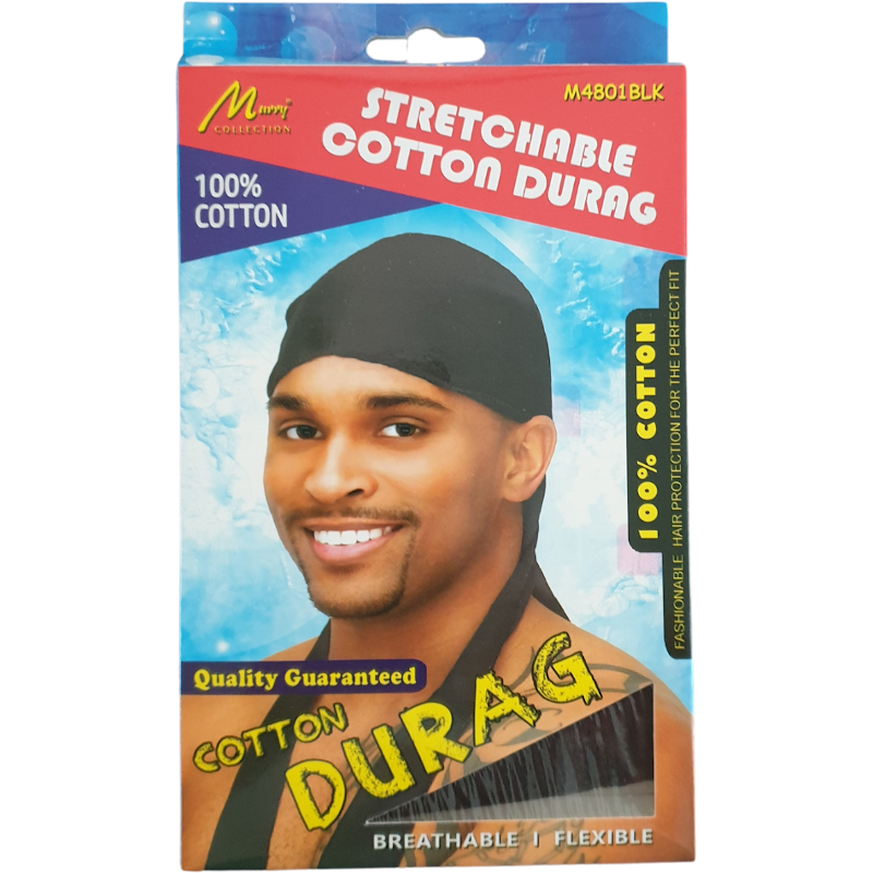 Durag De Algodón Negro M4801BLK - Murry