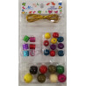 Murry Wooden/Metal Beads With Gold String