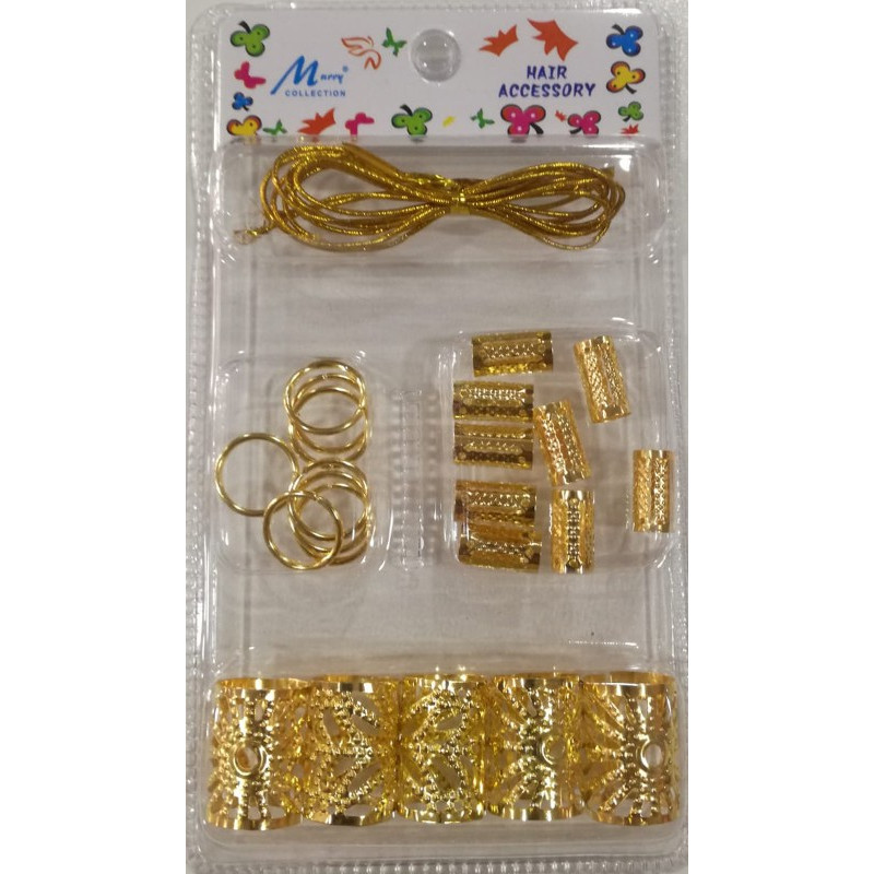 Gold Beads Mix Style With Gold String MC52G - Murry