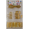 Gold Beads Mix Style With Gold String MC52G - Murry