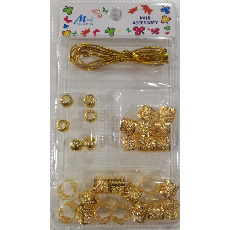 Gold Metal Beads With String MC50G - Murry