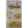 Gold Metal Beads With String MC50G - Murry