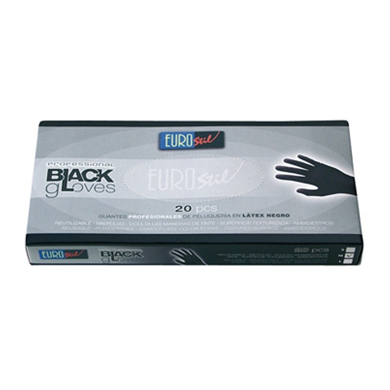 Latex Gloves Black 20ud Small