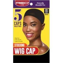 Stocking Wig Cap Black 5ud...