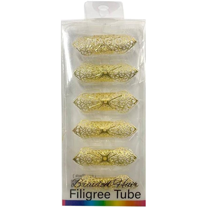 Tubos Filigranas Grandes Oro - Magic